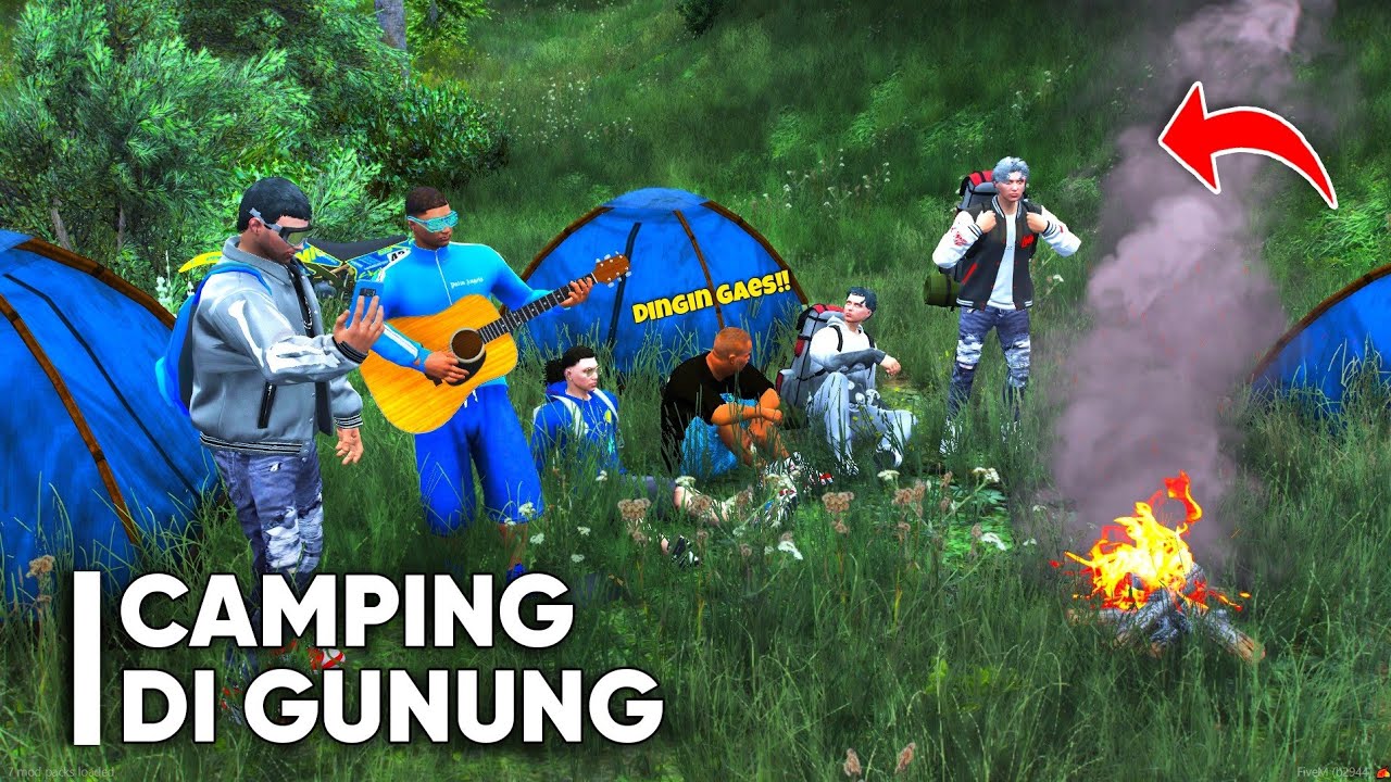 Bambang Kesurupan Di Gunung!! Mendaki & Camping Bareng Kawan Kawan GTA 5