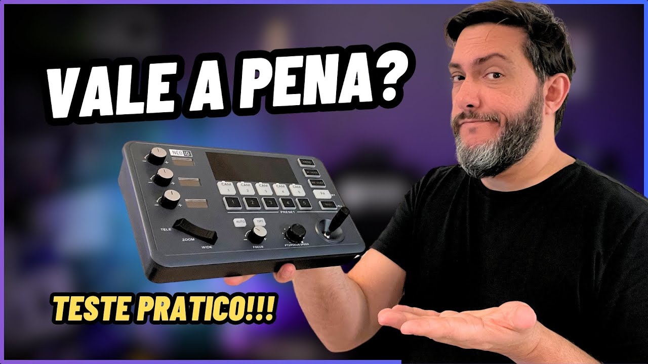 CONTROLE(Joystick) de Câmera PTZ Vale a Pena? Teste prático do Controller Mini da Neoid (RS485 + ip)