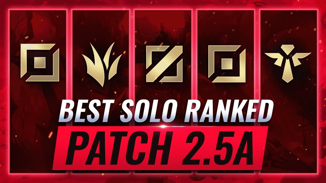 BEST Solo RANKED Champs for ALL ROLES - Patch 2.5A Wild Rift (LoL Mobile)