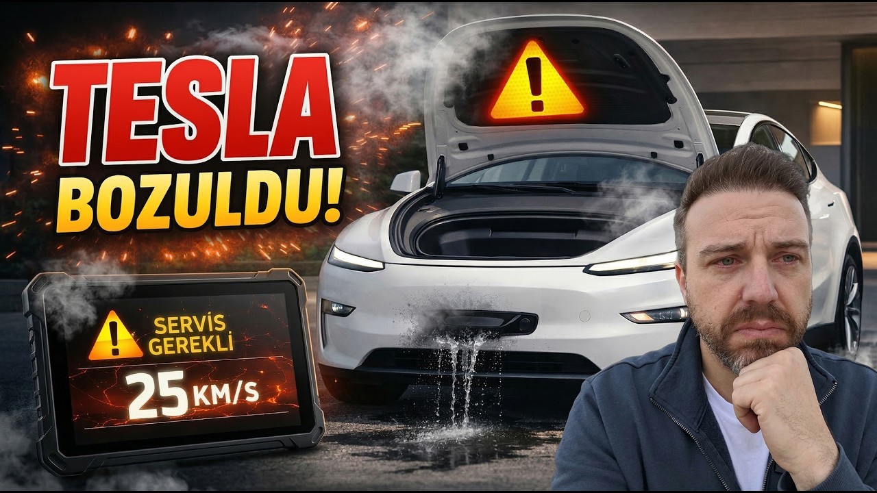 Tesla Model Y Bozuldu! 25 KM Hızı Geçmiyor! | Tesla Servis Deneyimi