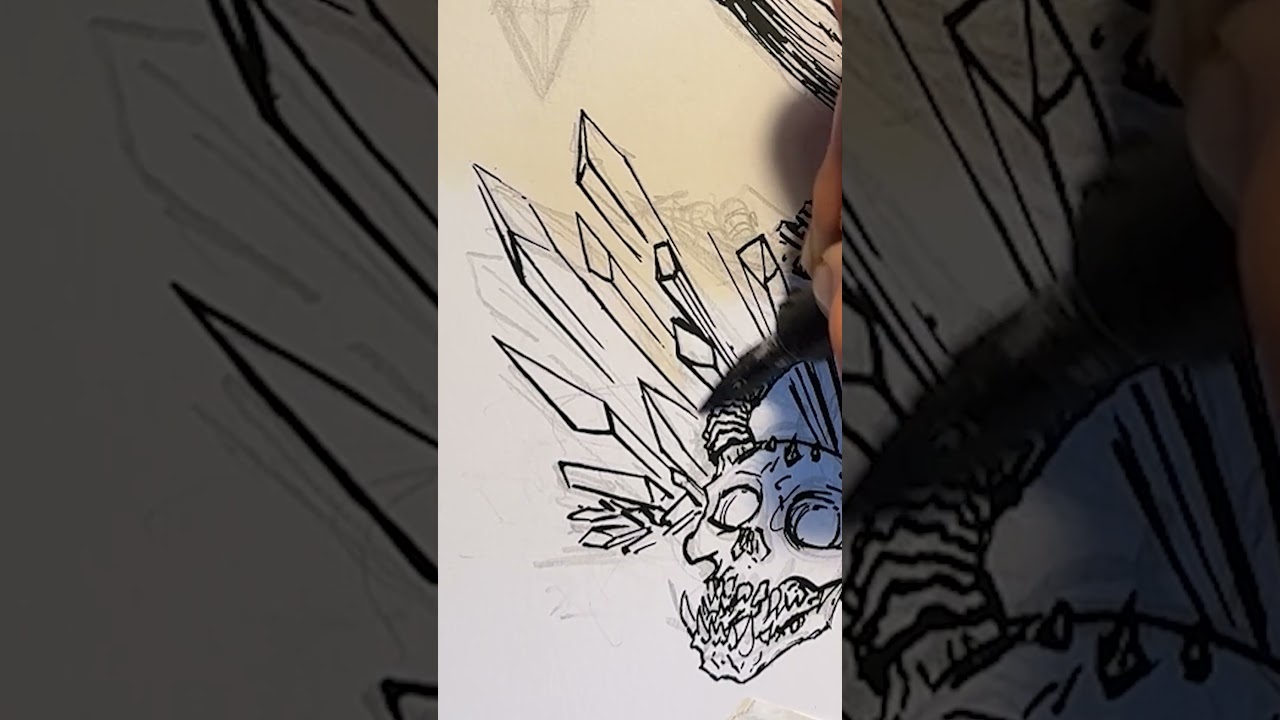 Freehand straight lines with a dip pen?? #comics #manga #aritst