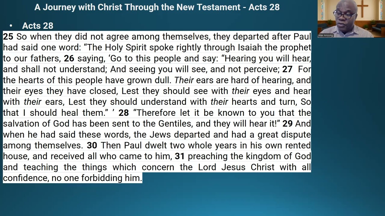 A Journey with Christ Through the New Testament: Acts 28