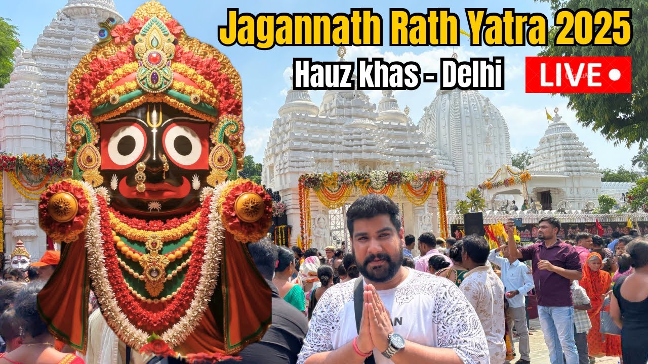 🔴LIVE: Jagannath Rath Yatra 2025 Hauz Khas | Delhi Ka Bada Rath Yatra | Darshan & Celebration