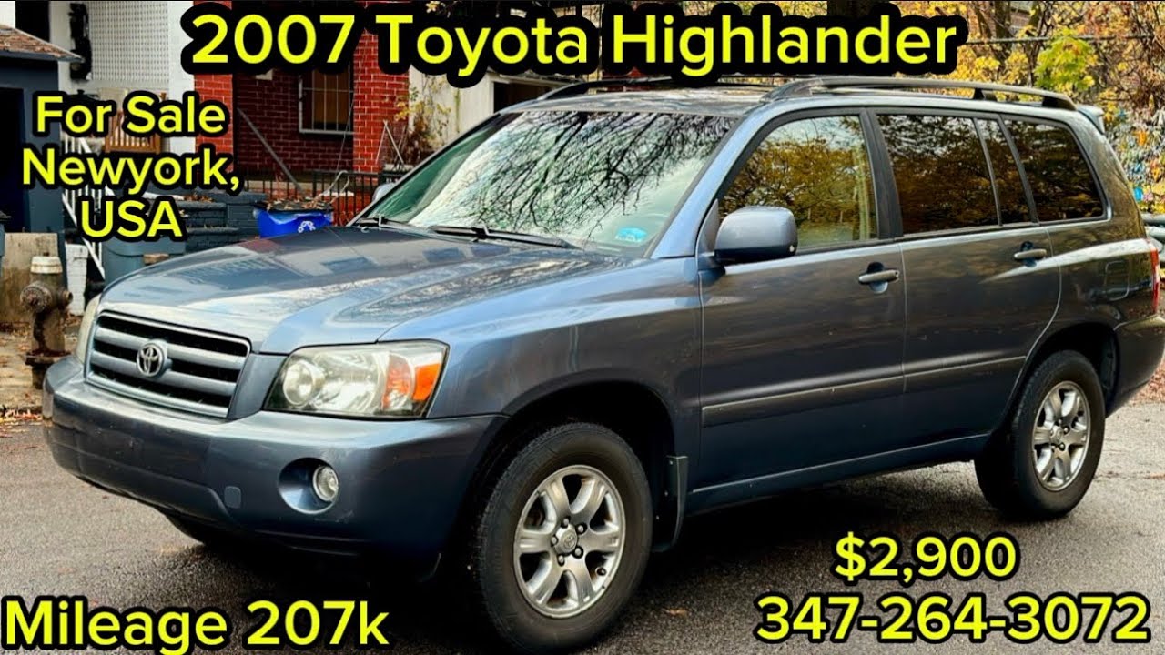 Toyota Highlander 2007 года — пробег 207 тыс. миль — 2900 долларов, пикап в Бруклине!