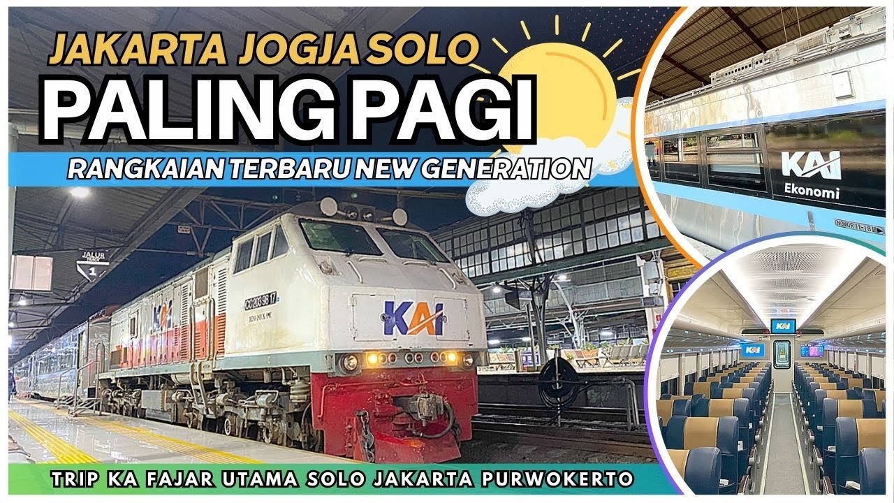 JAKARTA TO YOGYAKARTA TRAIN‼️ Kereta Ekonomi Baru Pembuka Jalan 🤩 Trip KA Fajar Utama Solo