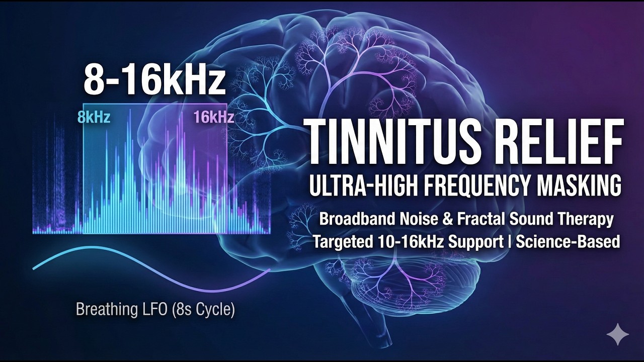 8kHz-16kHz Tinnitus Treatment Support: Science-Based Ambient Noise & Melodies