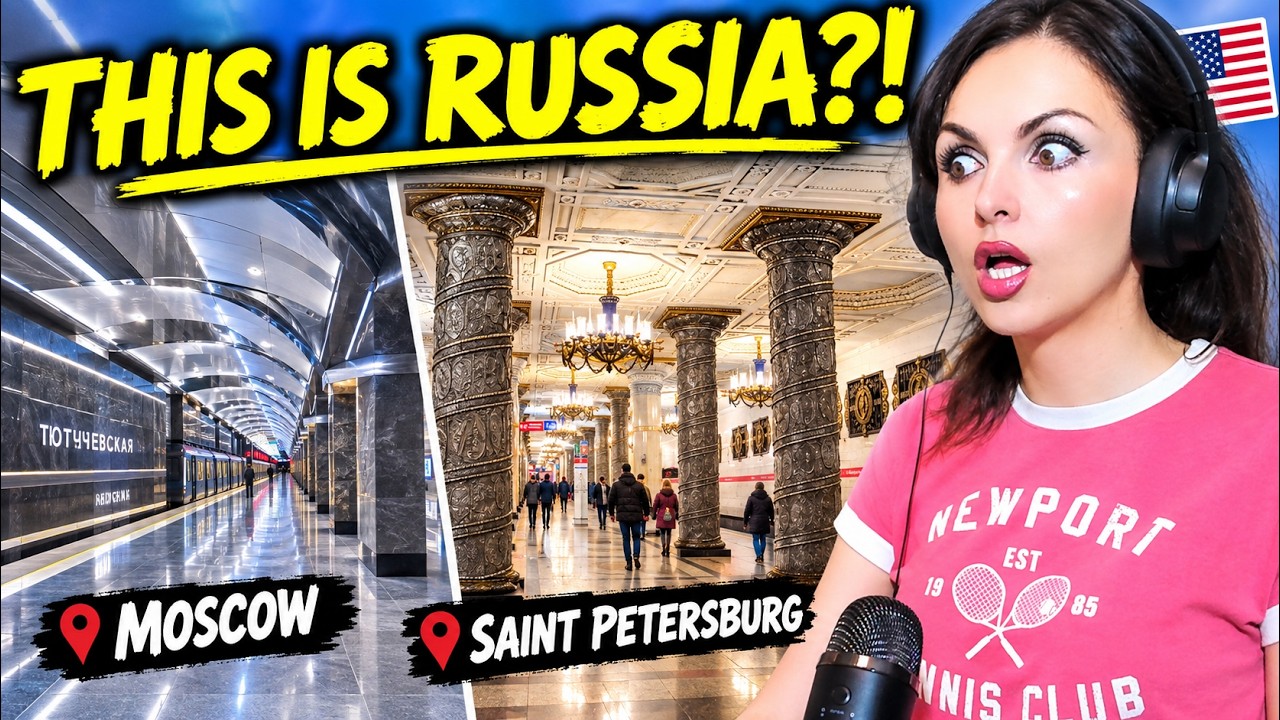 American Reacts: Moscow & St. Petersburg Subways Are INSANE!