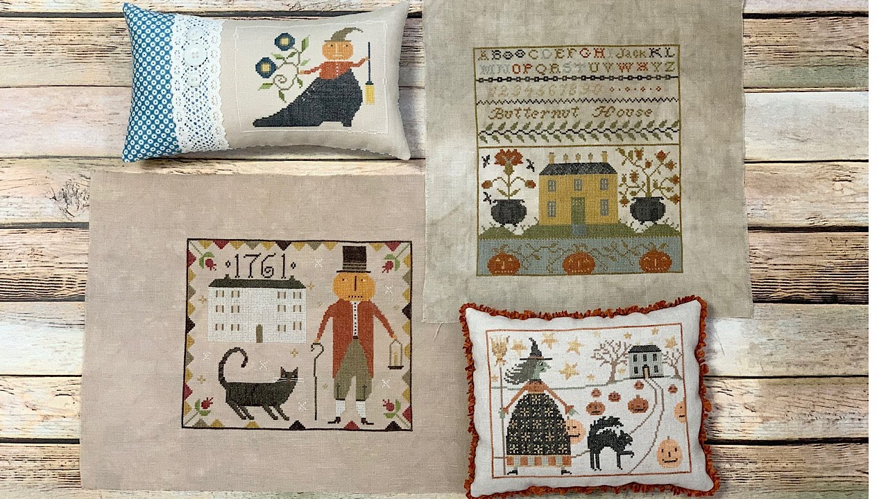 Flosstube #12 - Stitchtober Progress, WIP's, Sampler in a Jar & Memory Stitching!!