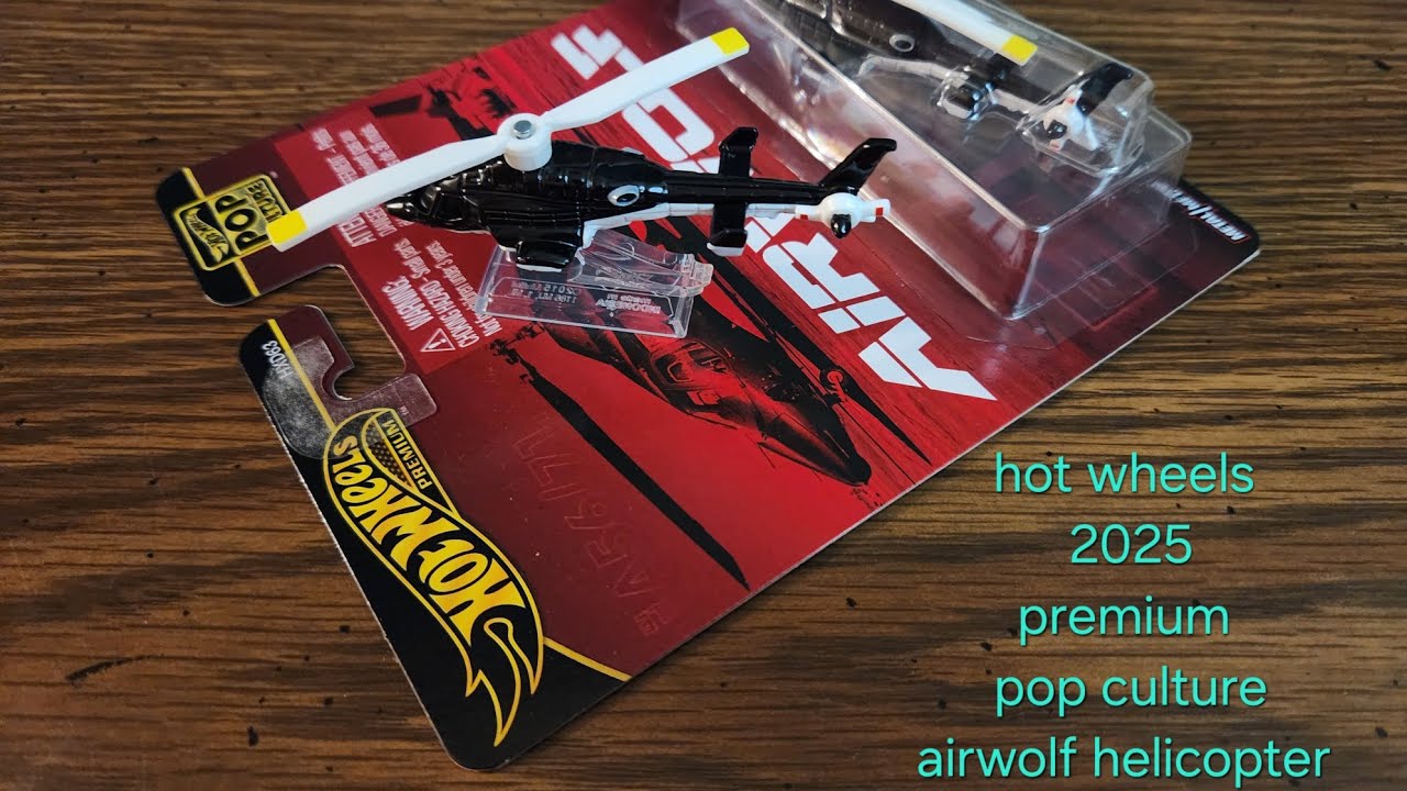 Hot Wheels 2025 Airwolf Helicopter Premium Pop Culture Unboxing