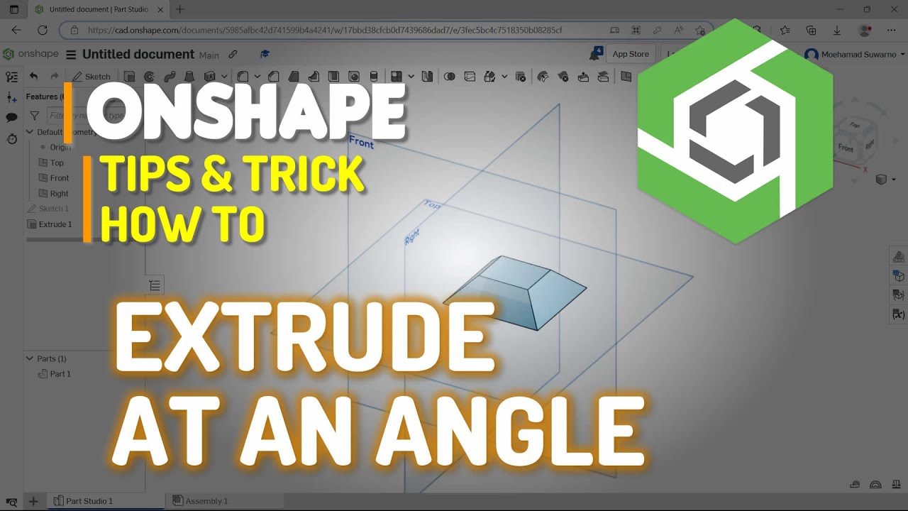 Onshape How To Extrude At An Angle
