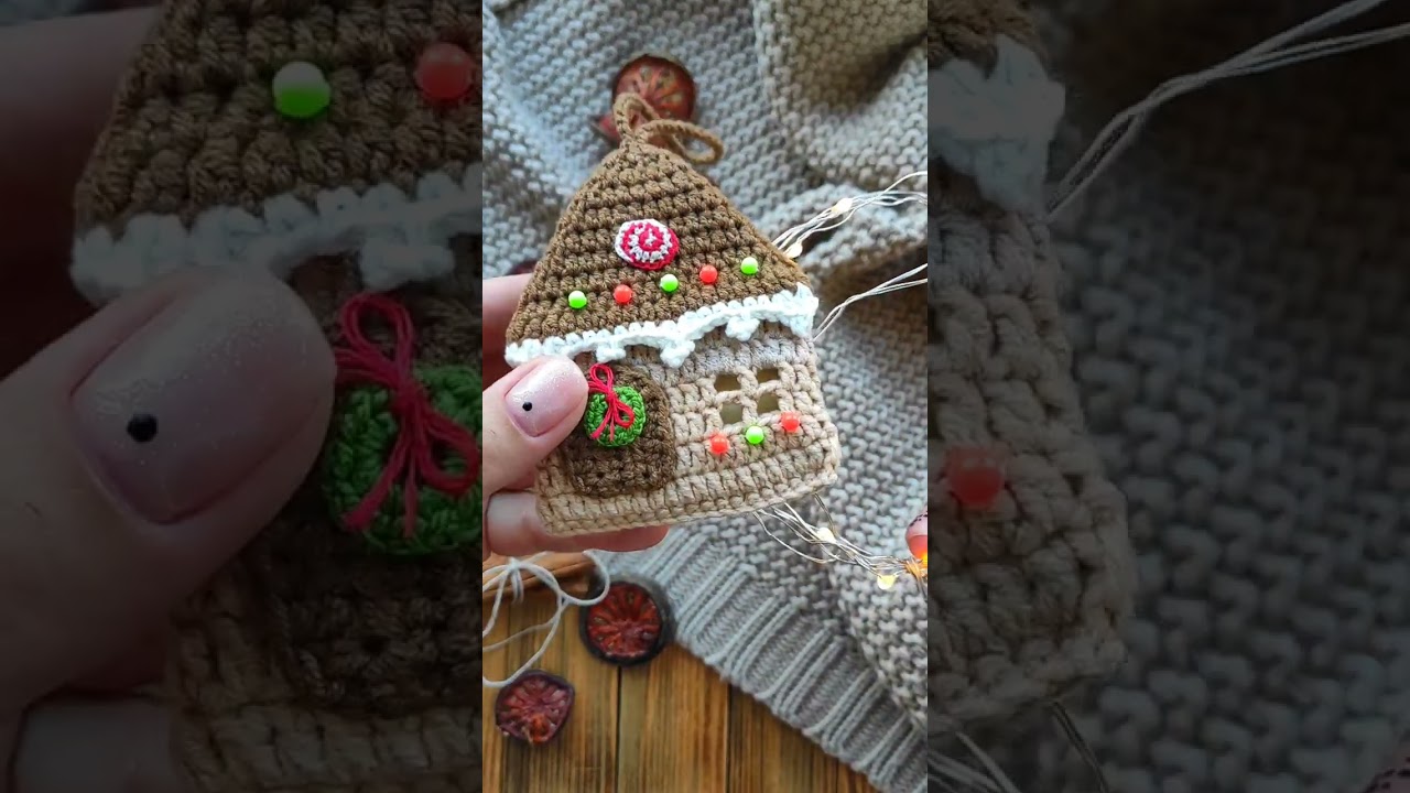 REVIEW: Gingerbread House Man ornament crochet pattern, Christmas decoration DIY