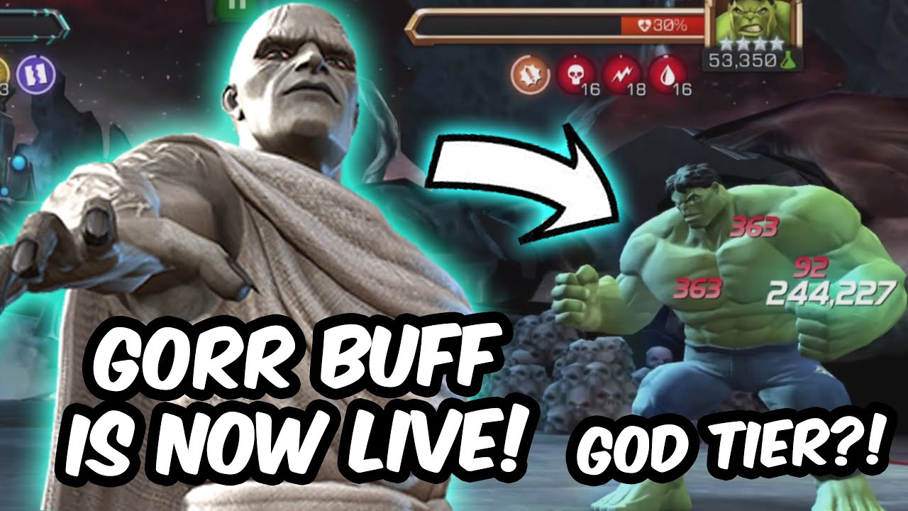 The God Tier Gorr Buff Is NOW LIVE - NOW TRULY THE GOD BUTCHER!!! - Marvel Contest of Champions
