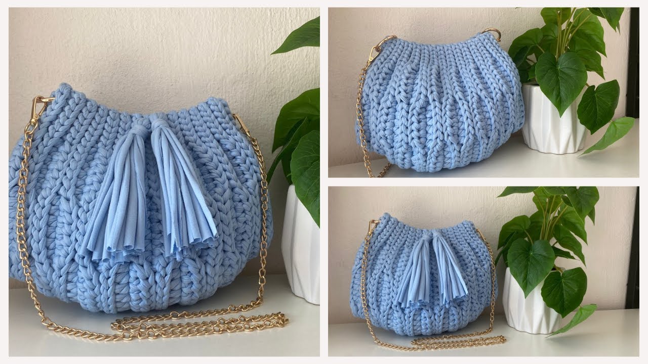 Bolso Emily tejido con Trapillo Pillo