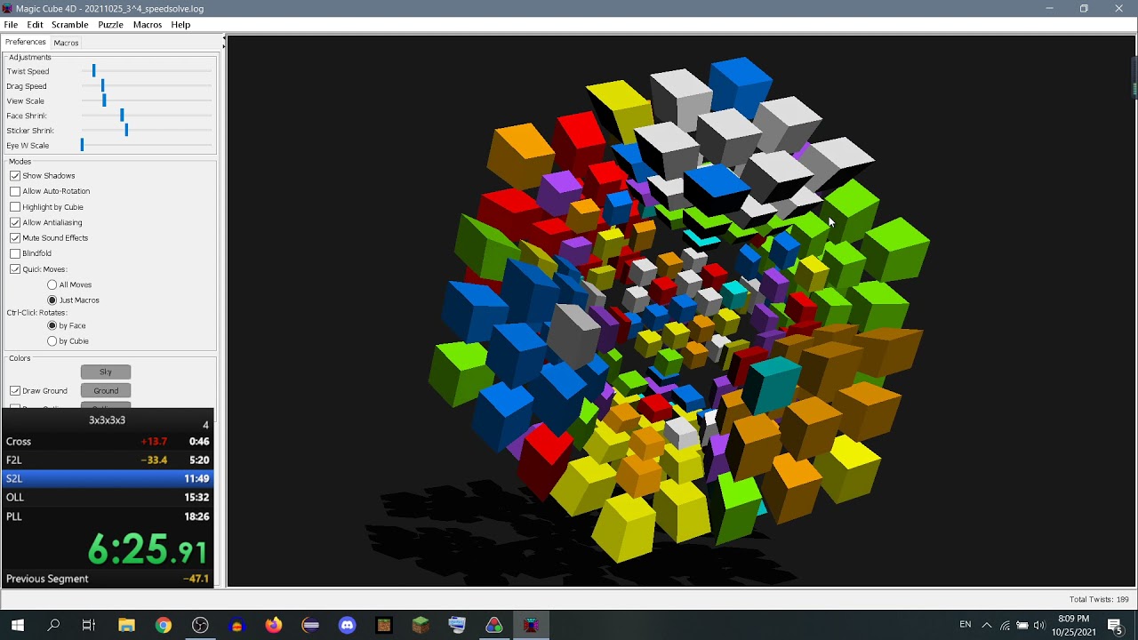 3x3x3x3 Speedsolve (MagicCube4D) (18:39.82)