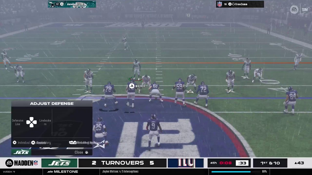 Jets vs Giants Madden 26 week 9 2027