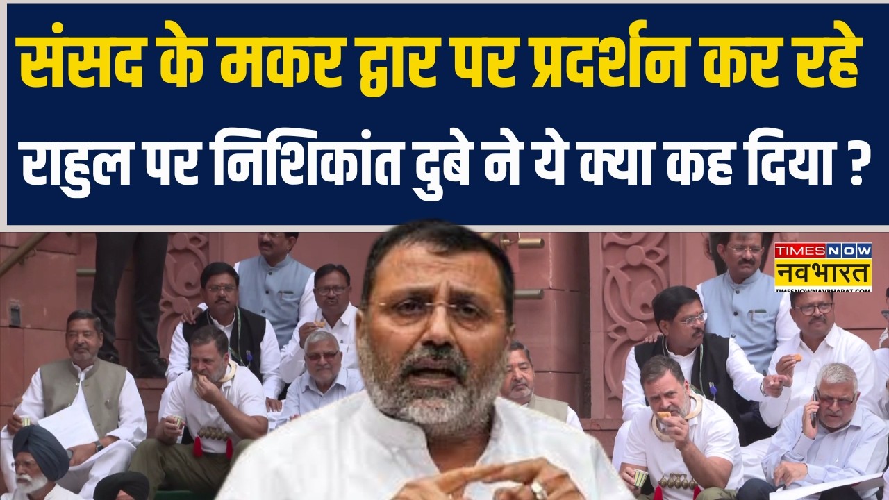LPG Crisis | संसद के मकर द्वार पर Protest कर रहे Rahul Gandhi पर निशिकांत दुबे ने ये क्या कह दिया ?