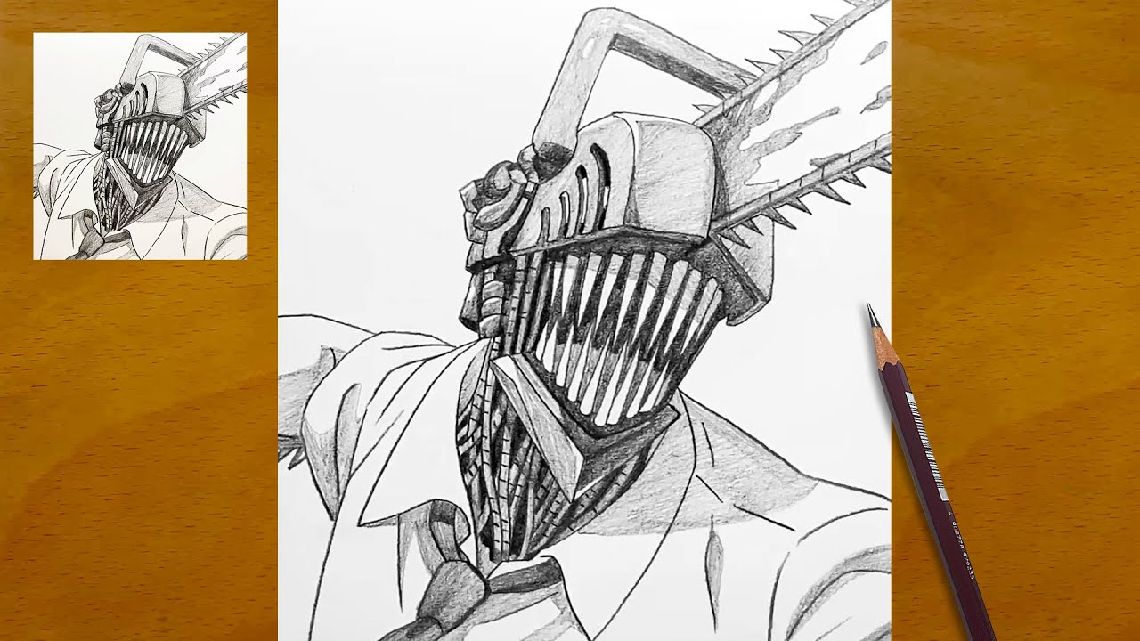 How to Draw Chainsaw Man Step by Step || Chainsaw Man Pencil Sketch || Easy Anime Drawing