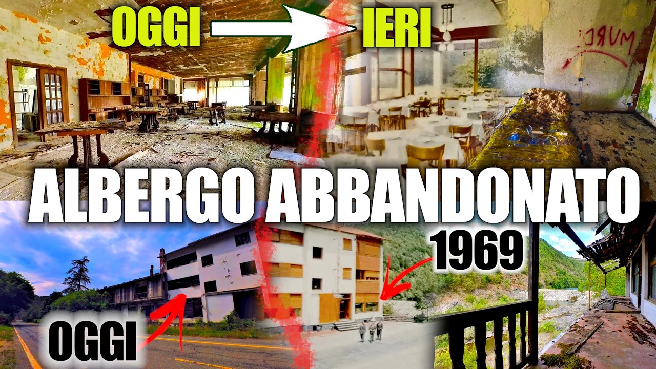 GRANDE ALBERGO ABBANDONATO NEL 2004 TRA GLI APPENNINI: CI SONO OGGETTI ANNI ’8O OVUNQUE!