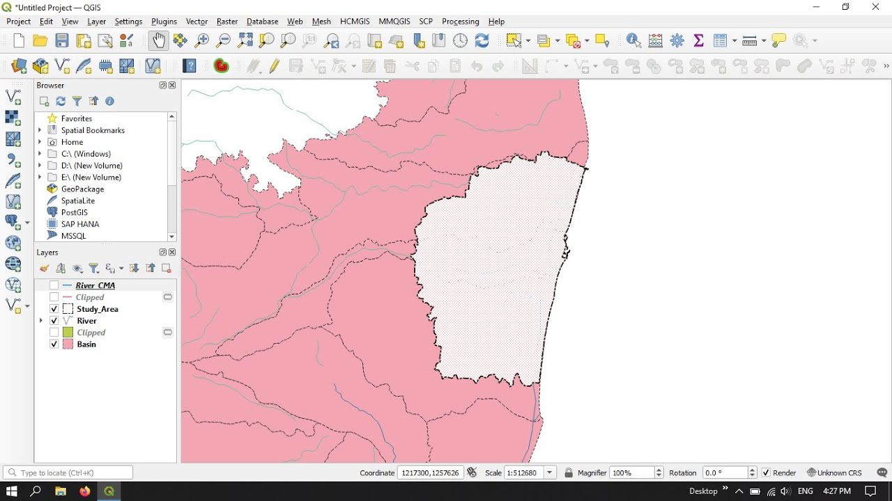 Учебные пособия по QGIS 35: Как использовать инструмент обрезки в QGIS | Для начинающих | QGIS 3....