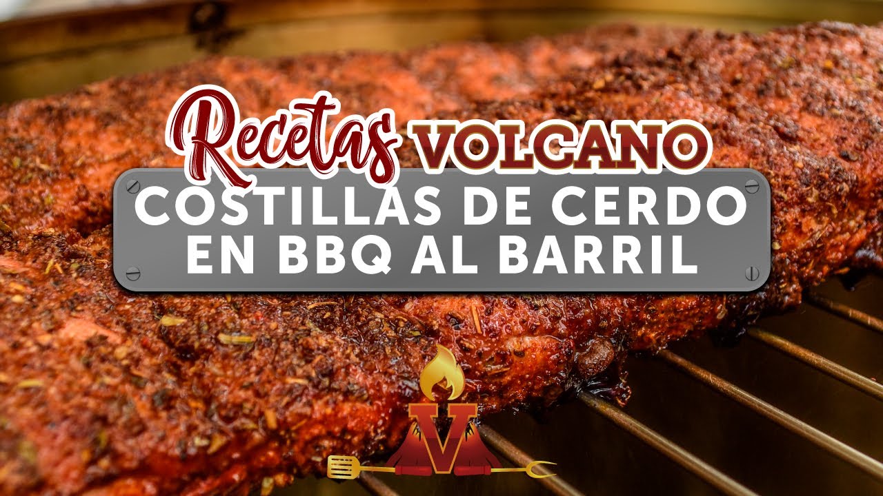 Costillas de Cerdo Ahumadas en Salsa BBQ al Barril con Volcano Asadores
