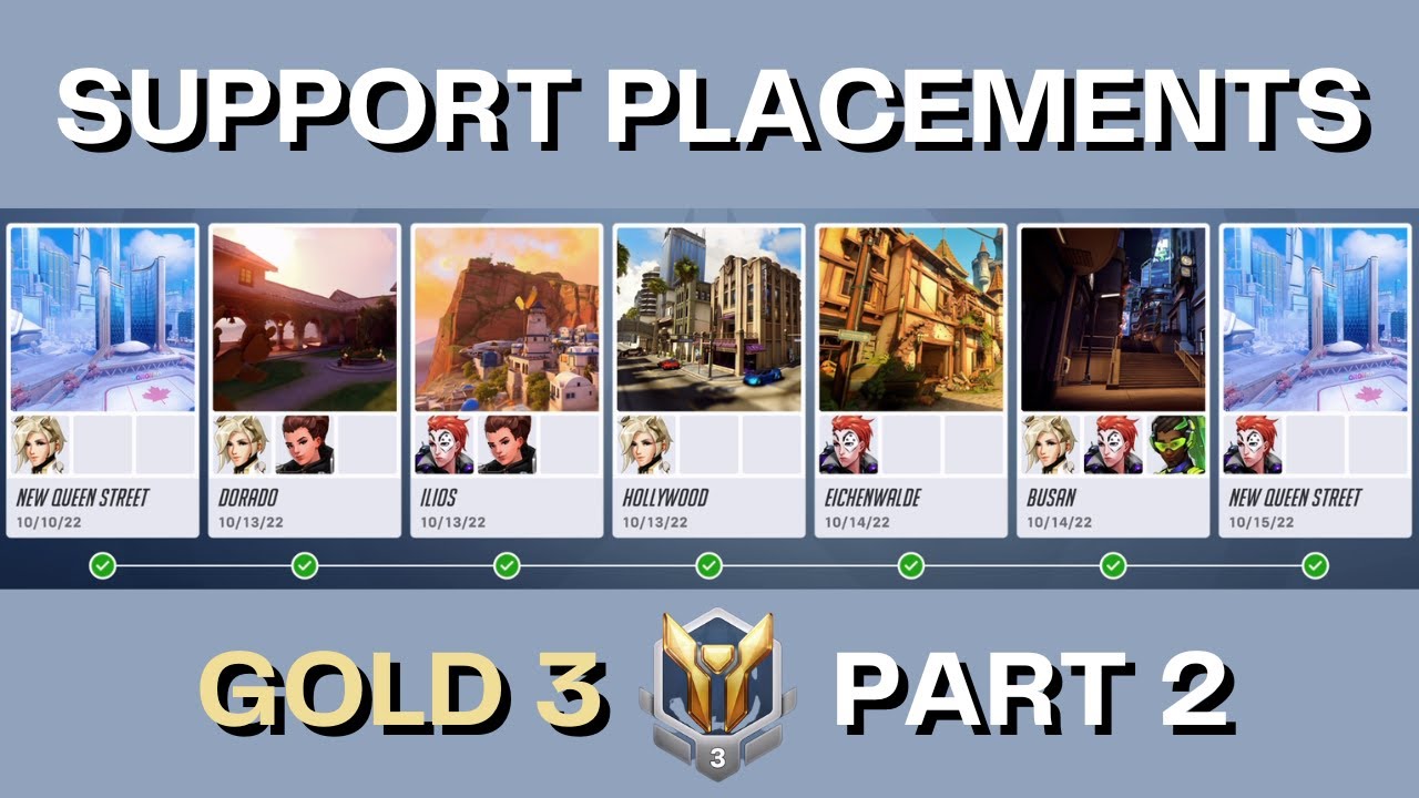 Overwatch 2 Competitive Support Placements - PART 2 (Gold 3)