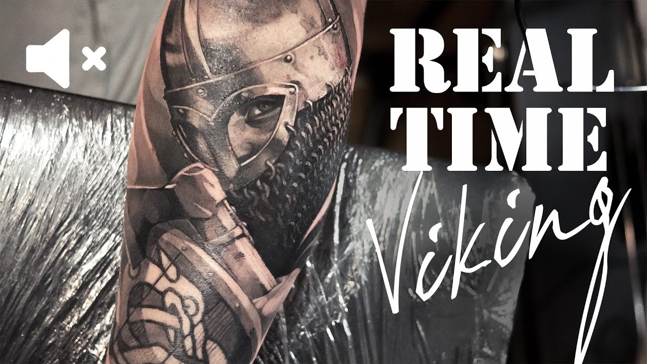 Realistic Viking - Real Time Tattoo (entire process with no sound)