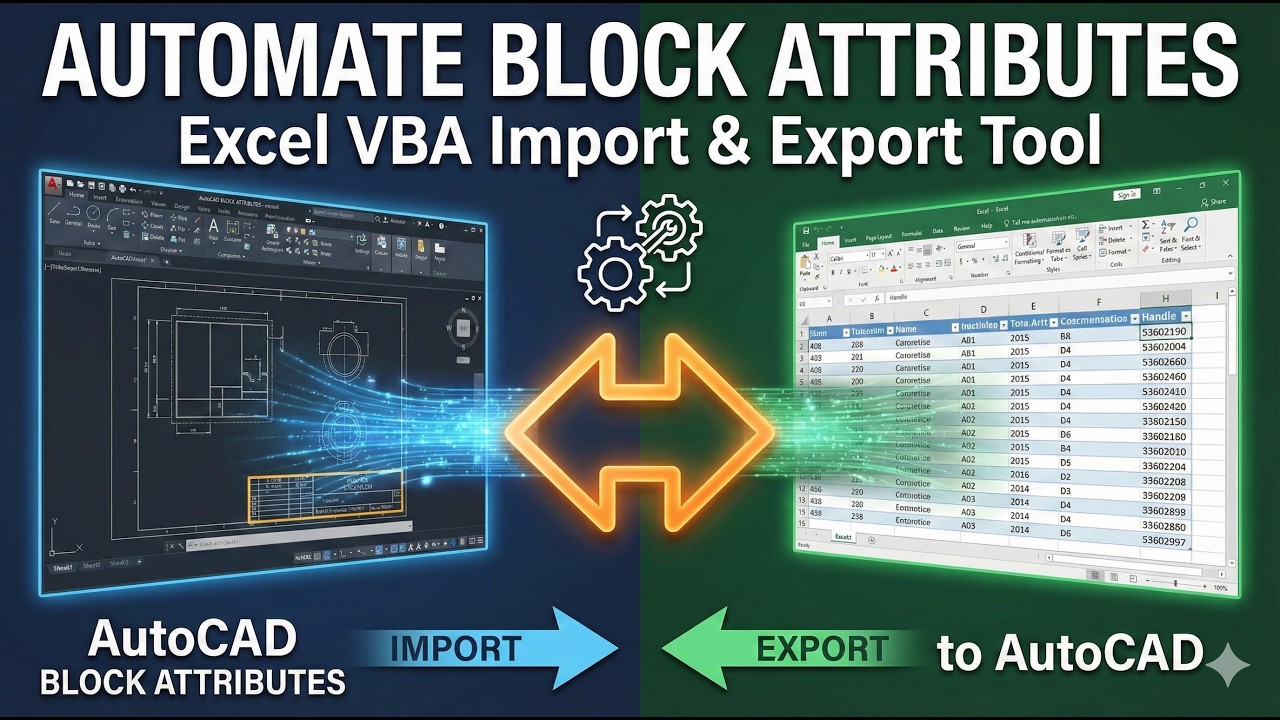 How to Automate AutoCAD Title Blocks with Excel | Full VBA Import/Export Tutorial