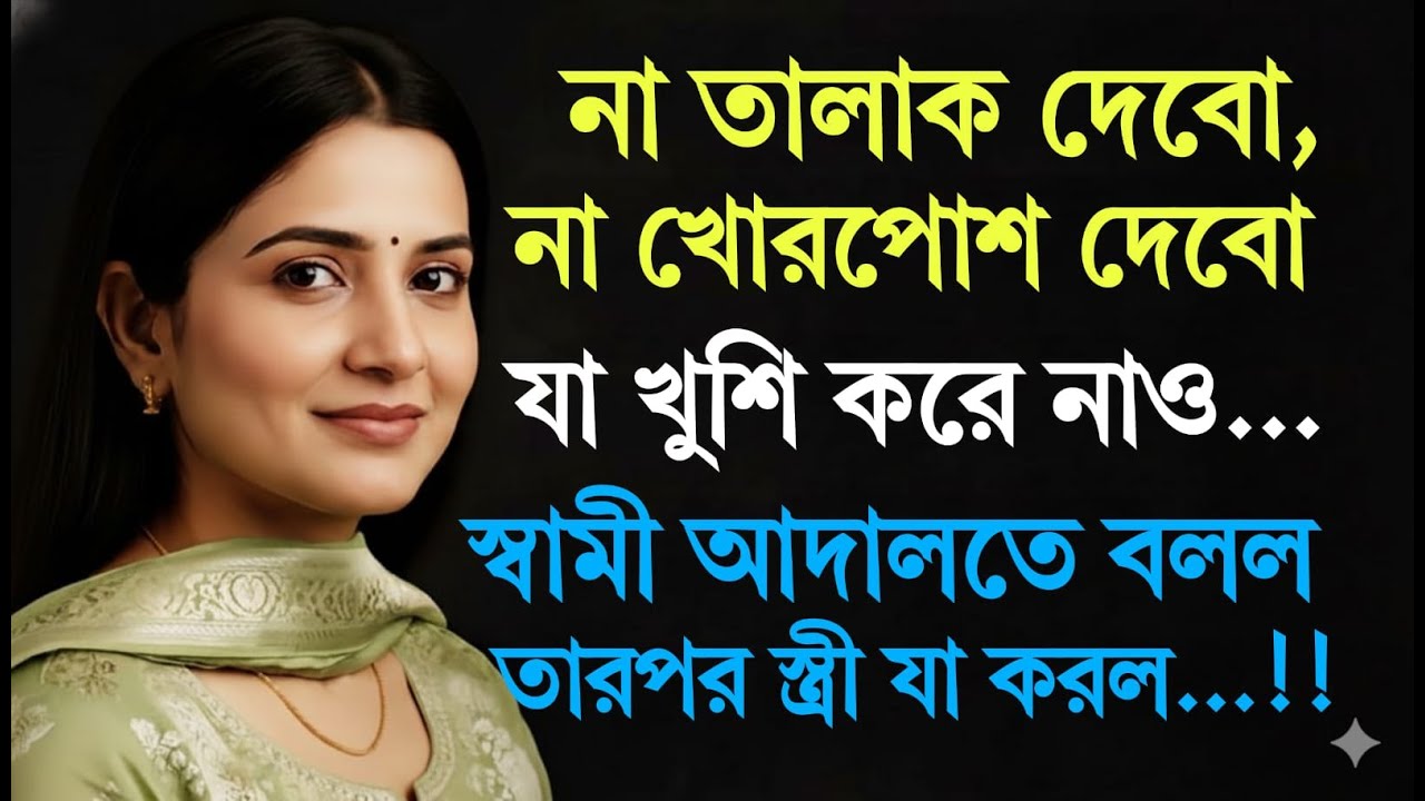 আমি তালাক দেব না, ভরণপোষণও দেব না! স্বামী আদালতে ঘোষণা করলেন, কিন্তু তারপর তার স্ত্রীর কর্মকাণ্ড ...