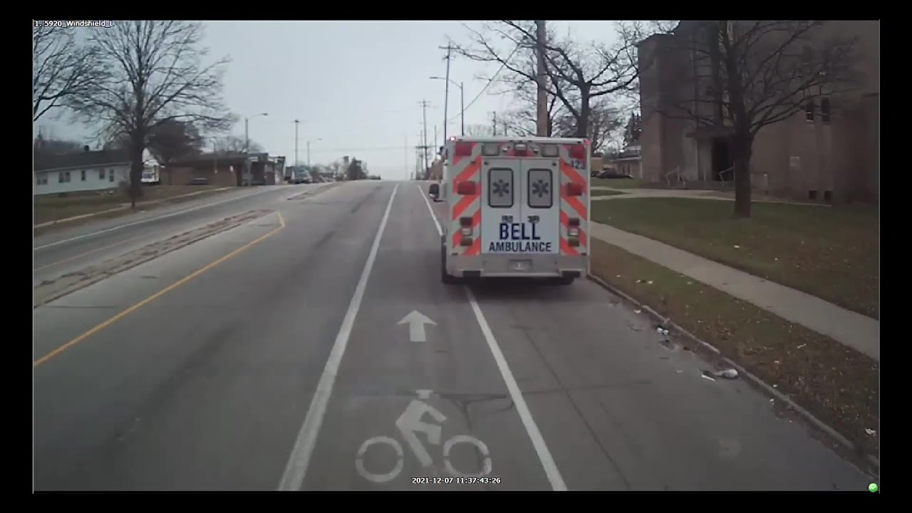 MCTS bus hits ambulance/windshield view (Dec. 7, 2021) | FOX6 News Milwaukee
