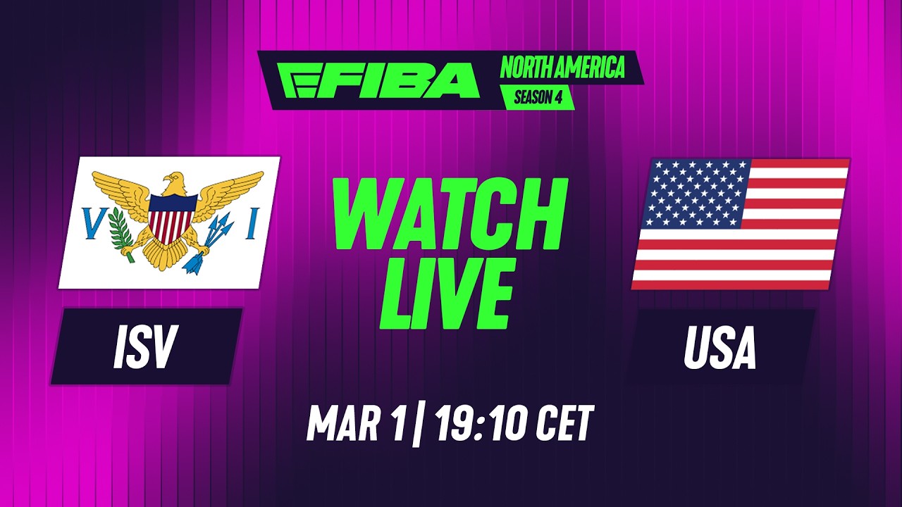 VIRGIN ISLANDS vs USA | Finals | Clean Feed | eFIBA North America S4