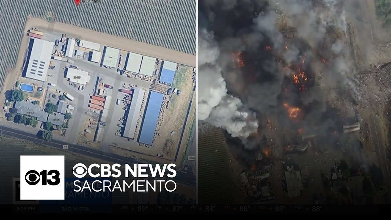 Explosion at Northern California fireworks warehouse causes fire, evacuations