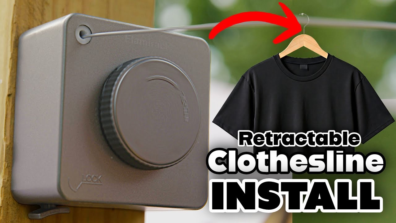 How To Install Clothesline Retractable Easy Simple