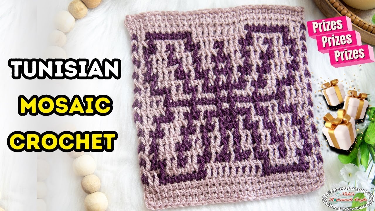 How to TUNISIAN MOSAIC CROCHET + Chance to Win Prizes