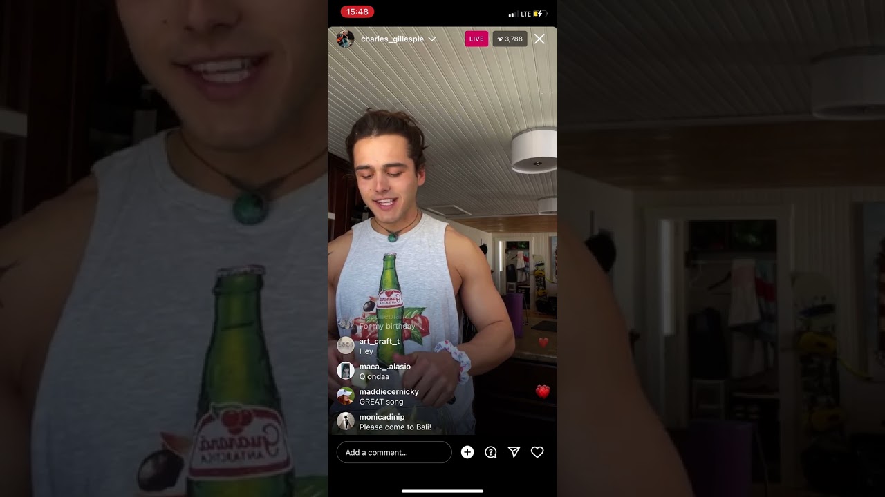 Charlie Gillespie Instagram Live March 2023