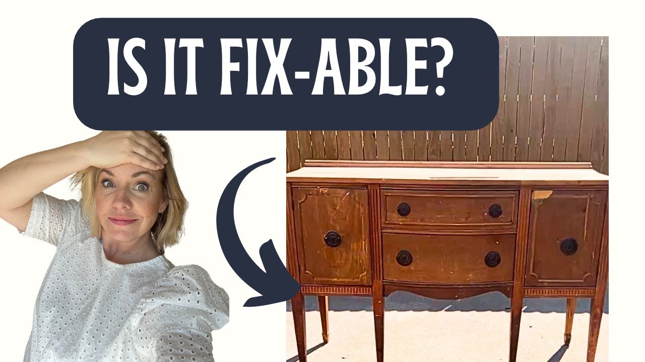 Old Furniture Revival | Transforming a Discarded Buffet a Beautiful Masterpiece | furniture makeover