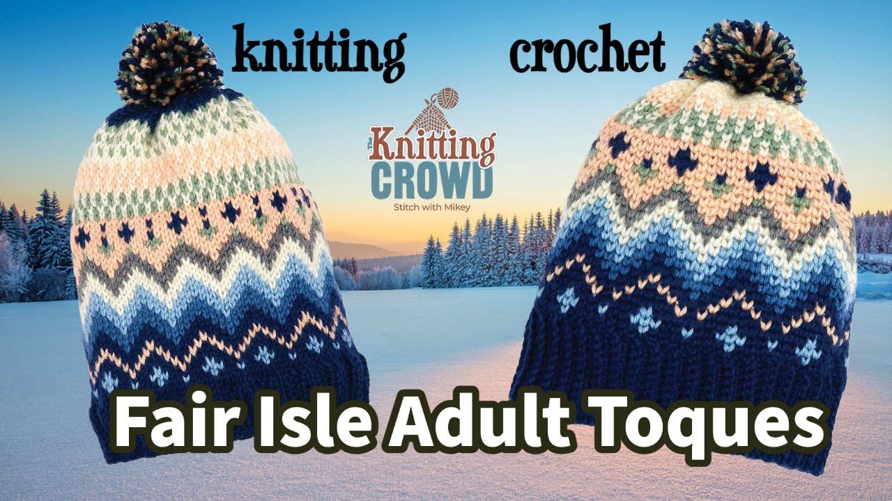 Amazing Color Fair Isle Knit Hat