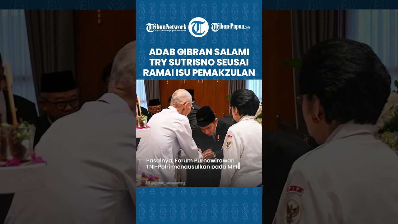 Sempat Ramai Isu Pencopotan, Terekam Momen Gibran Membungkuk Salami Try Sutrisno di Depan Megawati