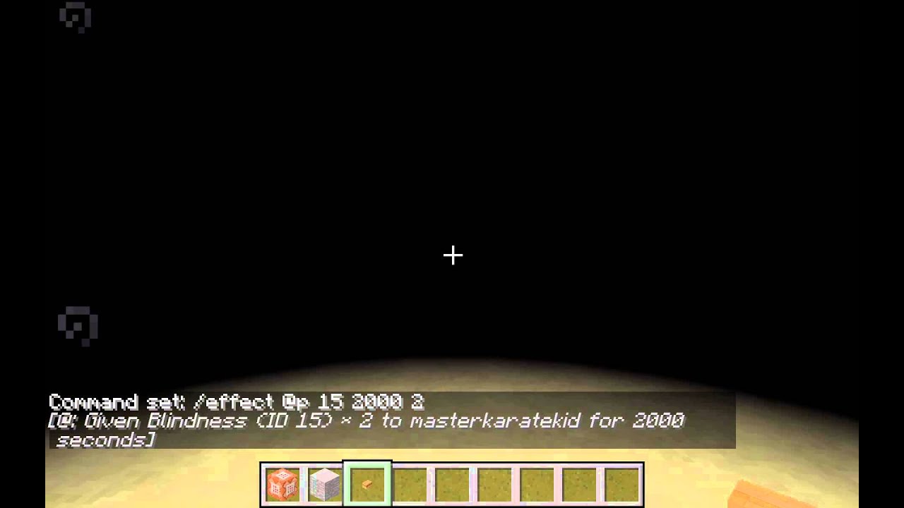 Minecraft blindness and nausea potion effects
