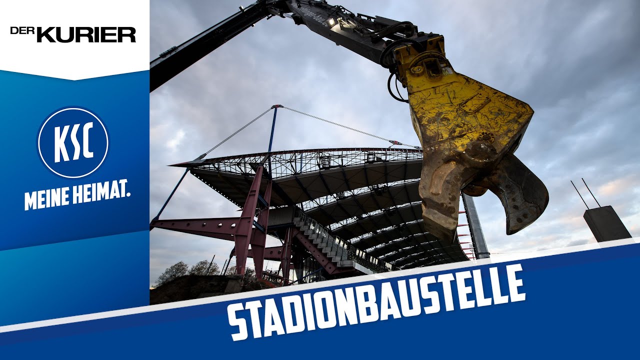 Karlsruher Wildpark - Die Stadionbaustelle - Neue Osttribüne & Beginn Abriss Haupttribüne