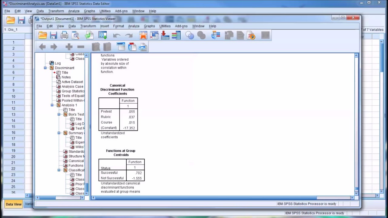 Conducting a Discriminant Analysis in SPSS