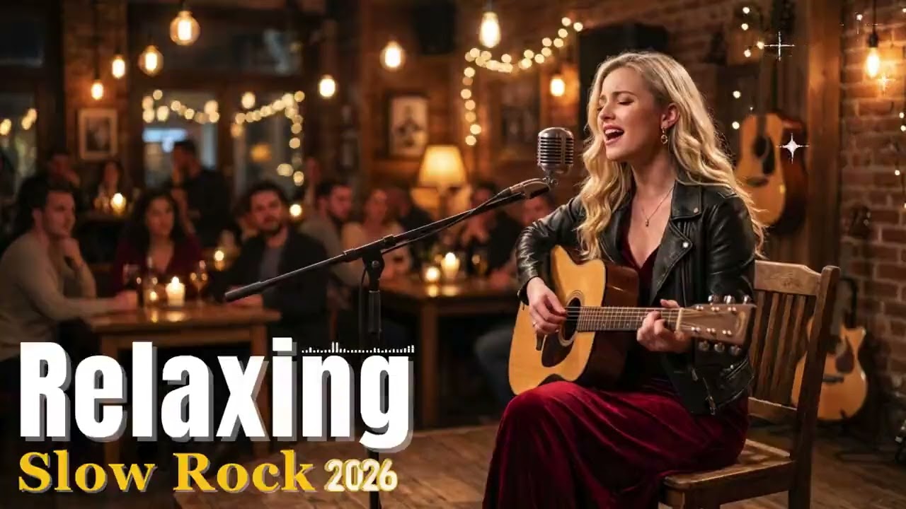Slow Rock Instrumental Guitar – Relaxing Rock Music for Work, Study & Chill