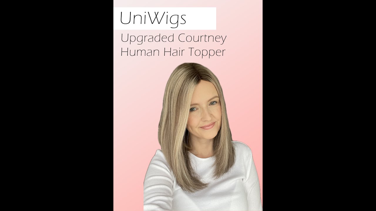 UniWigs Upgraded Courtney Human Hair Topper Review - Dusty Ash Brown 14