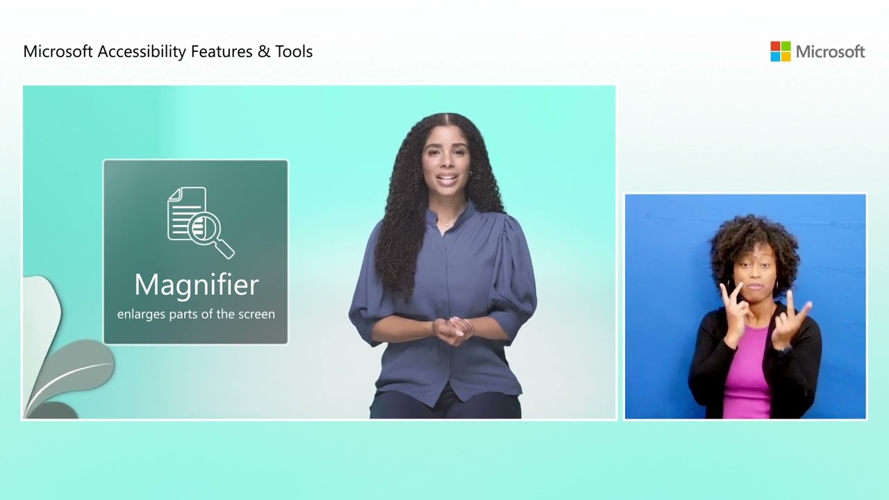 Microsoft accessibility features and tools, Part 1 (with ASL)