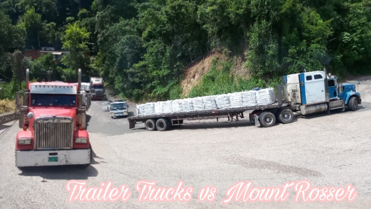 Loaded Trailer Truckers vs The most dangerous steep hill in Jamaica 🇯🇲/ MOUNT ROSSER 👌