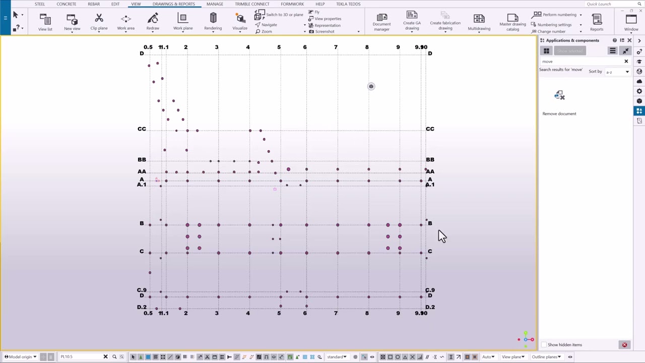 [Tekla Structures] Move Mark Macros in Drawings