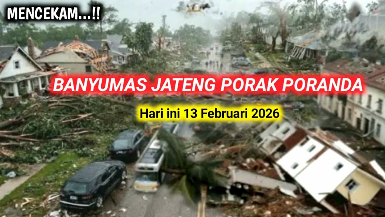 BADAI TORNADO NGAMUK DI 3 KECAMATAN BANYUMAS,RUMAH AMBROL