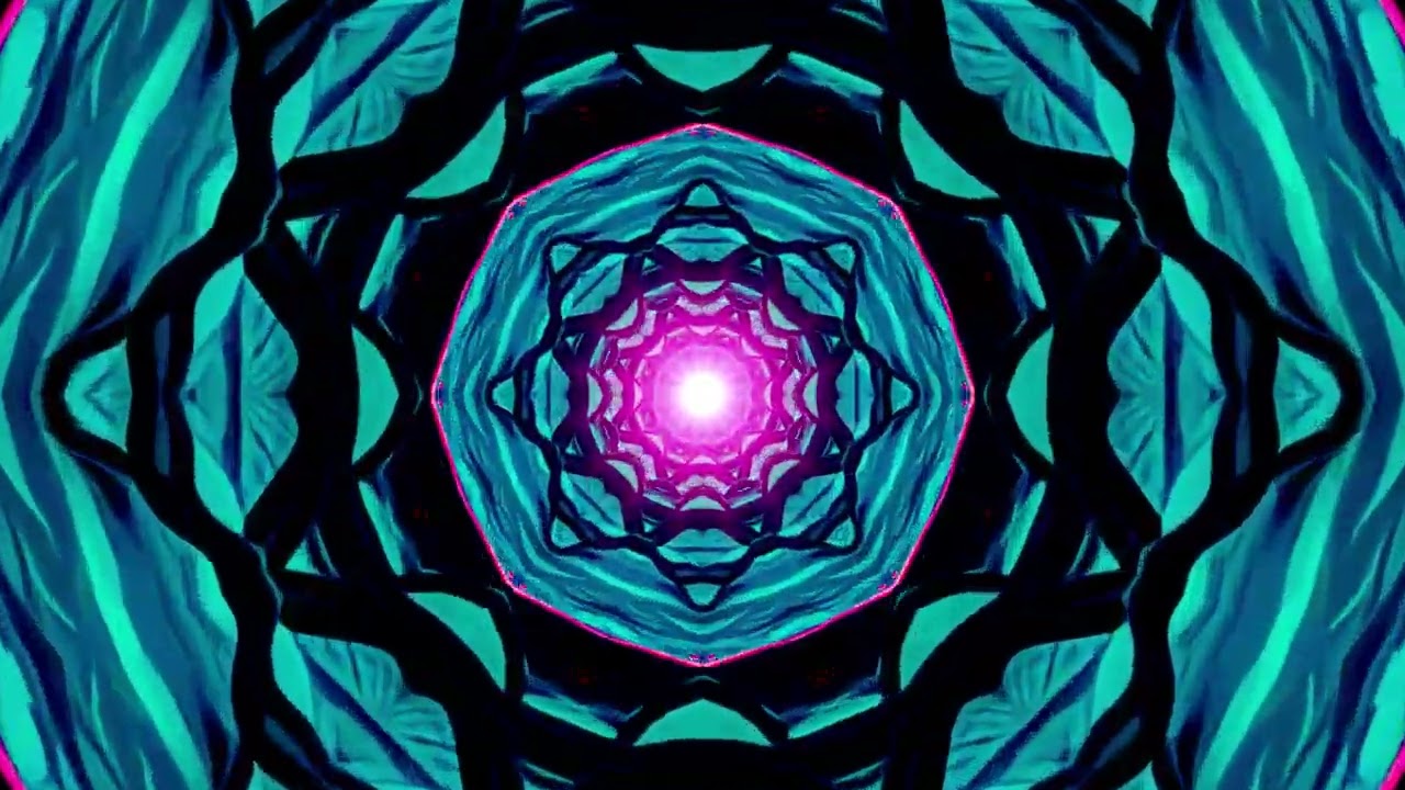 4K Relaxing TV Screensaver Neon Light Relaxation SCI-FI Meditation Motion Video Background Loop