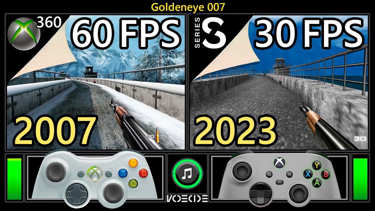 GoldenEye 007 (Xbox 360 vs Xbox Series S) Real Hardware Comparison
