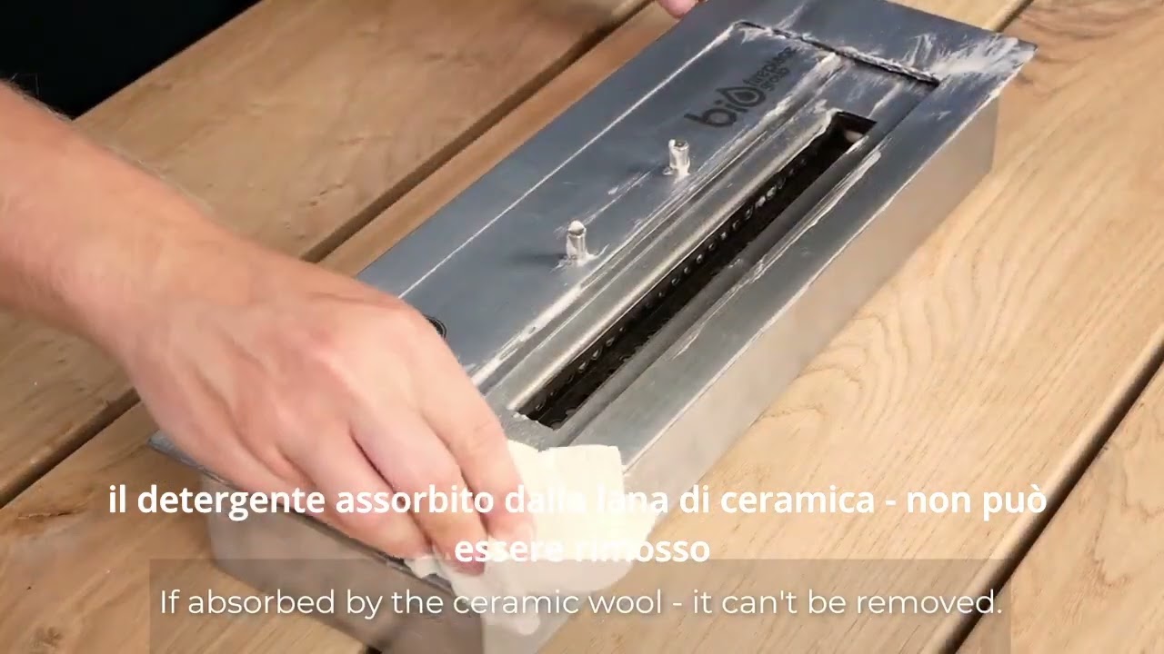 Manutenzione del bruciatore a bioetanolo