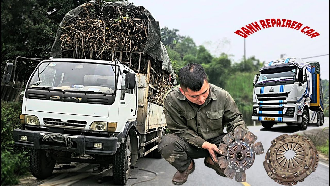 4 hours of rescue to replace a broken heavy truck clutch in the middle of the highway